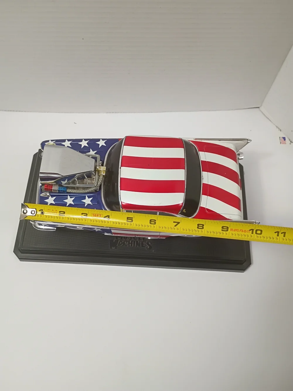 Custom Slammed 1/18 Muscle Machines 57 Chevy Stars & Stripes USA Flag